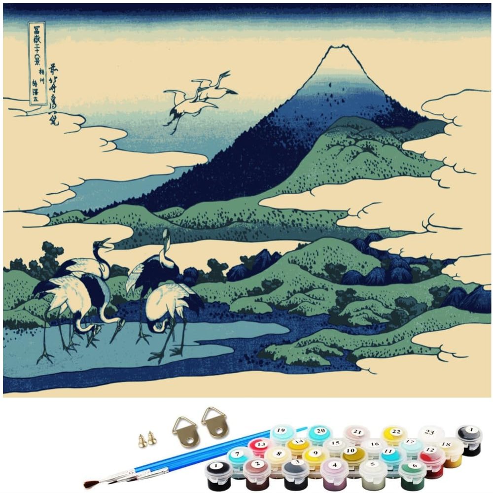 NNALEGS Paint by Numbers for Adults, Japanese Landscape with Mount Fuji, 40 x 50 cm, Beginner Kit