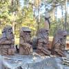 Qcwwy Odin Resin Viking Statue with Thunder Hammer view 3