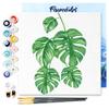 Figured'Art Mini Paint by Numbers Kit for Adults with Frame, 20 x 20 cm - Leaves view 1