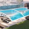 Modern Polycarbonate Door Canopy, Blue, 120 x 230 cm view 1