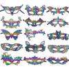 Danlai 15-Piece Colorful Lace Masquerade Eye Masks for Adults view 1