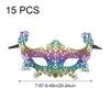 Danlai 15-Piece Colorful Lace Masquerade Eye Masks for Adults view 2
