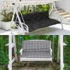 Garden Bench Cushion for Porch Swing with Backrest, 2–3 Seats, 4 in Thick, Waterproof, 40 x 40 in, Black view 2
