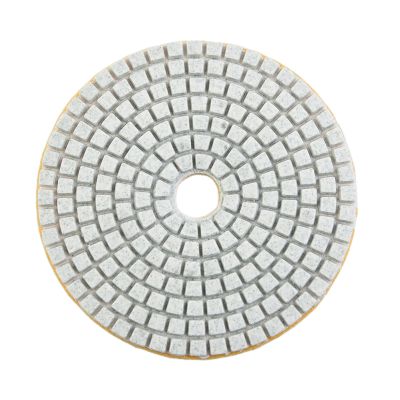 Diamond Polishing Pads, 4 in, Wet/Dry, for Granite, Concrete, Marble, Glass and Stone, Hook-and-Loop, 6000 Grit