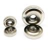 Knurled Nuts, 10-Pack, M3/M4/M5/M6, Carbon Steel, Nickel-Plated (M4) view 3