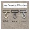 Women's Chain Bag Strap, Wide Adjustable Shoulder Strap for Handbags and Crossbody Bags (Color: 21, Size: Gold met view 3