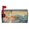 Magnetic Mailbox Cover with Ocean and Boat Scene view 2
