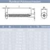 A2 Stainless Steel Chipboard Screws 3.5 x 20 mm, Round Head, Reinforced Head, 100-Pack view 2