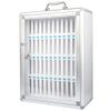 OMGMTSTORE 48-Slot Aluminum Phone Storage Cabinet, Silver view 1