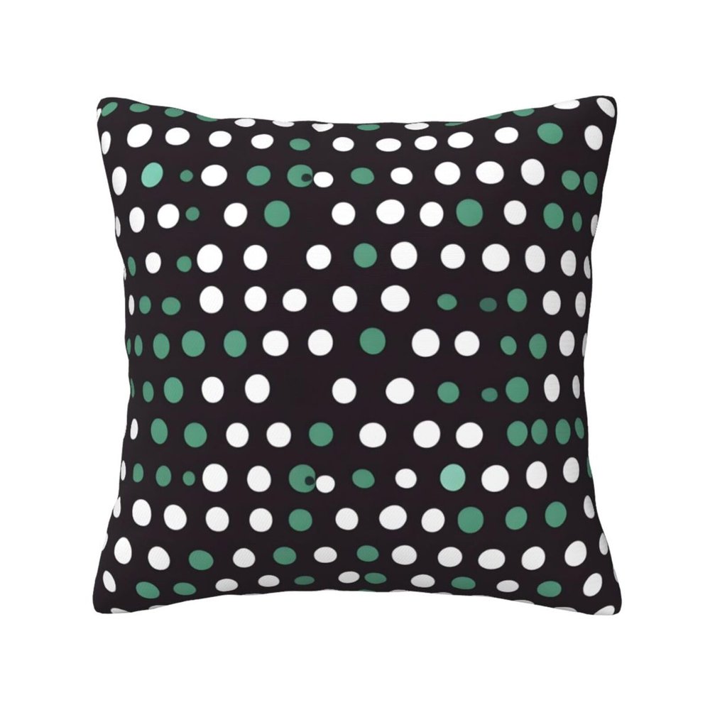 Zishak Polka Dot Double-Sided Printed Square Lumbar Pillow Cover