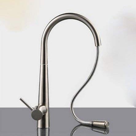 NATWEE Brushed Nickel Pull-Out Single-Handle Faucet