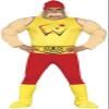 FIESTAS GUIRCA Men's Adult Wrestling Costume - Yellow and Red - Size 54-56 view 1