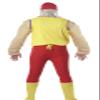 FIESTAS GUIRCA Men's Adult Wrestling Costume - Yellow and Red - Size 54-56 view 2