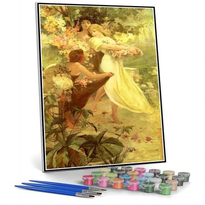 Spirit of Spring by Alphonse Mucha Paint by Numbers Kit for Adults