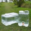 Water Canister with Faucet, Transparent Square Water Storage Container view 1