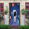 3D Space Astronaut Door Sticker, 77 x 200 cm view 1