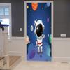 3D Space Astronaut Door Sticker, 77 x 200 cm view 2