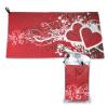 SATUSA Valentine's Day Print Quick-Dry Microfiber Sauna Towel view 1