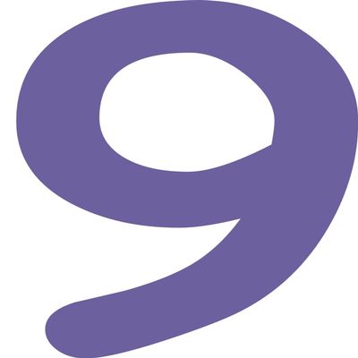 Kleckerliese 12 cm Number Sticker – Single 9, Purple