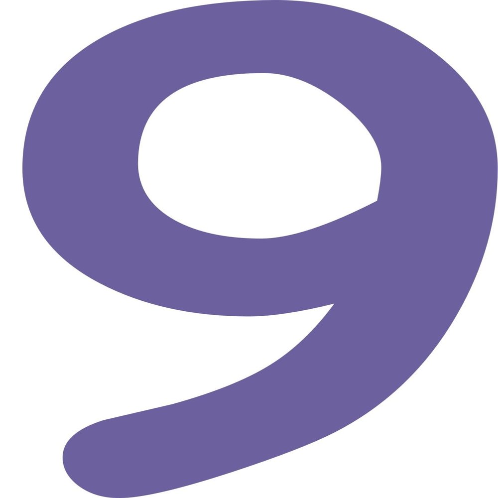 Kleckerliese 12 cm Number Sticker – Single 9, Purple