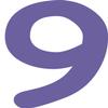 Kleckerliese 12 cm Number Sticker – Single 9, Purple view 1