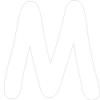 Kleckerliese 12 cm Letter Sticker M, White, Satin-Matte view 1