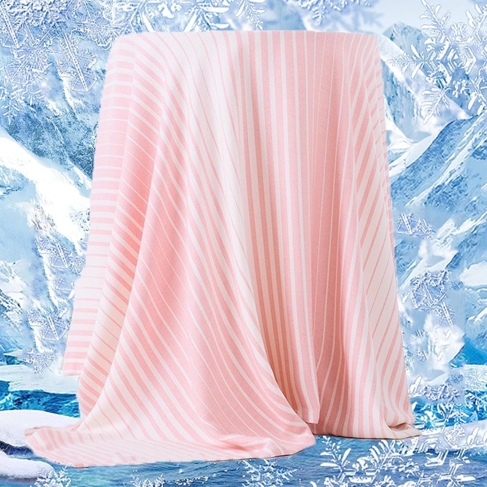 YGFADH Cooling Bamboo Blanket, Double-Sided Summer Throw, Dark Gray, Pink-a, 150 x 220 cm