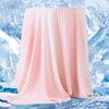 YGFADH Cooling Bamboo Blanket, Double-Sided Summer Throw, Dark Gray, Pink-a, 150 x 220 cm view 1