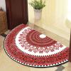 Guest Ruyunlai Half-Round Doormat, “Welcome,” Red Circle, 40 x 60 cm view 1