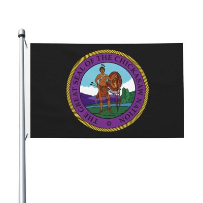 Flag of the Great Seal of the Chickasaw Nation, 90 x 150 cm, Outdoor Banner with Grommets