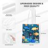 AthuAh Blue Underwater Fish World Canvas Tote Bag view 4