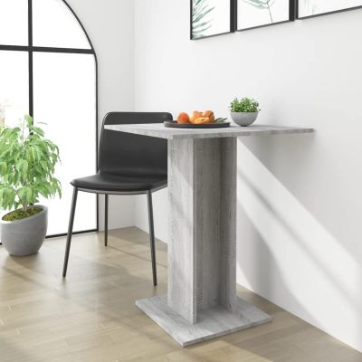 Camerina Gray Mosaic Bistro/Bar Table, 60 x 60 x 75 cm, Outdoor Garden Table, Engineered Wood