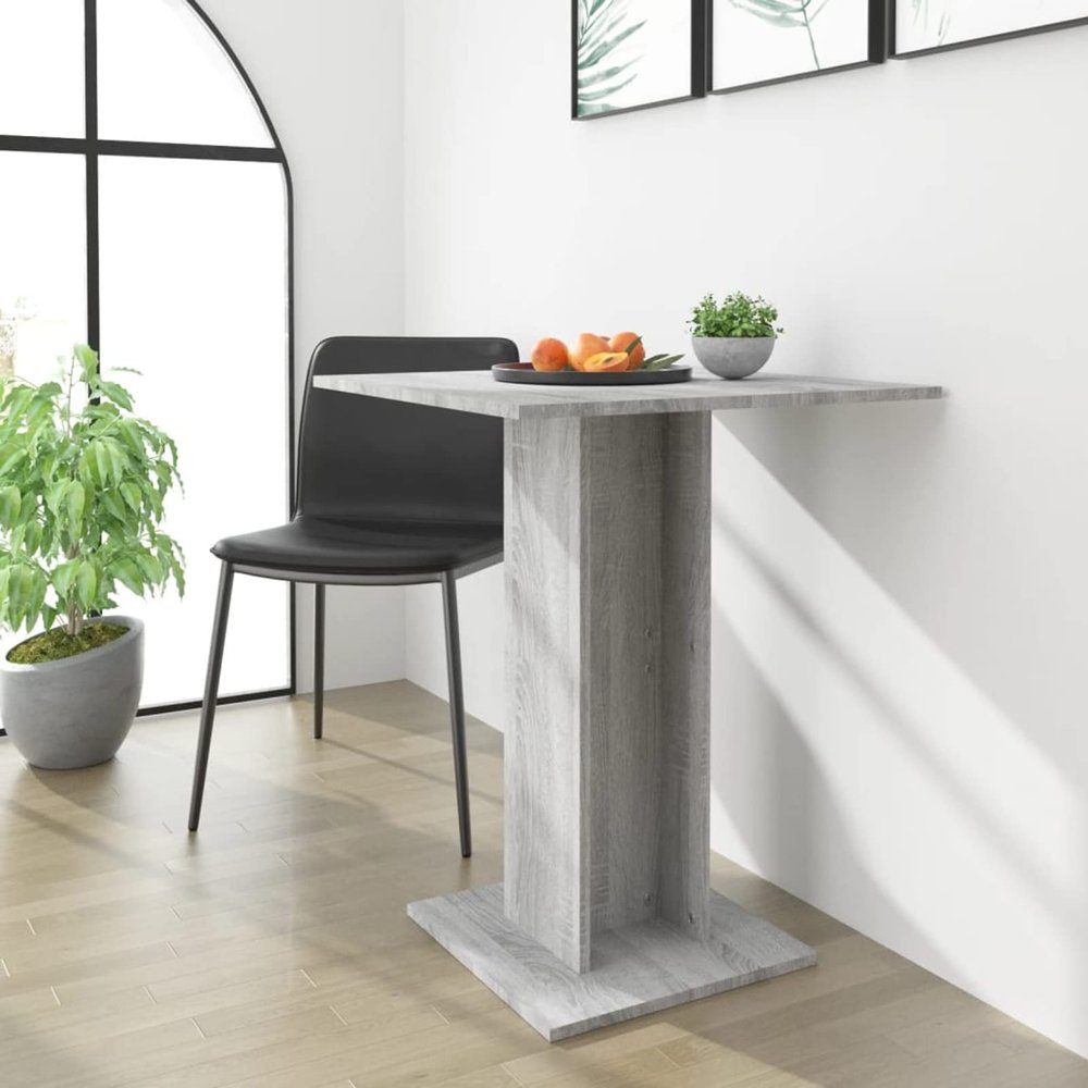 Camerina Gray Mosaic Bistro/Bar Table, 60 x 60 x 75 cm, Outdoor Garden Table, Engineered Wood