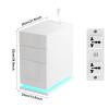 Rcynview White Nightstand with 3 Drawers, 50 x 30 x 63 cm view 2