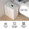 Rcynview White Nightstand with 3 Drawers, 50 x 30 x 63 cm view 3