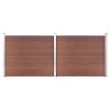 ZEYUAN Fence Panel Set, Privacy Fence, WPC, 353 x 146 cm, Brown view 1