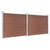 ZEYUAN Fence Panel Set, Privacy Fence, WPC, 353 x 146 cm, Brown view 2