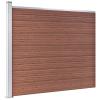 ZEYUAN Fence Panel Set, Privacy Fence, WPC, 353 x 146 cm, Brown view 4