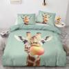 GEDAEUBA Giraffe Summer Bedding Set 140x200 cm, 2-Piece Reversible Microfiber Set view 1