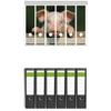 Wallario Set of 6 Wide Binders with Adhesive Spine Labels – Piglet on a Farm Close-Up view 1