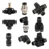 SBTRKT Pneumatic Bulkhead Fitting, Push-In Air Hose Connector, 8 mm view 1