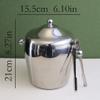 BinOxy Stainless Steel Ice Bucket with Handle and Lid, Size M view 2