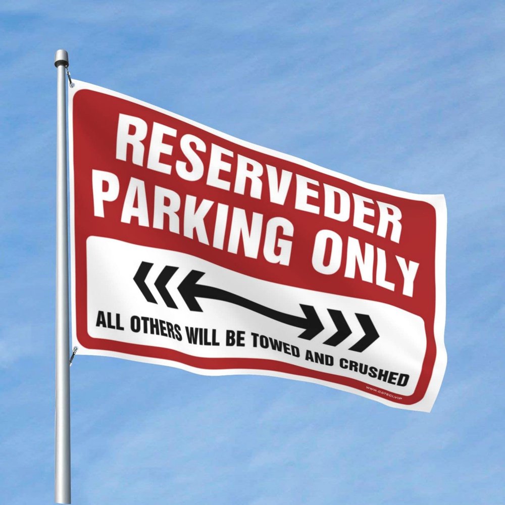 Dorm Room Poster, Reserved Parking Flag, College Room Flag, Room Decor (Size: 120 x 180 cm)