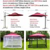 Terrace Mosquito Net for 3 x 3 m Patio Umbrellas view 2