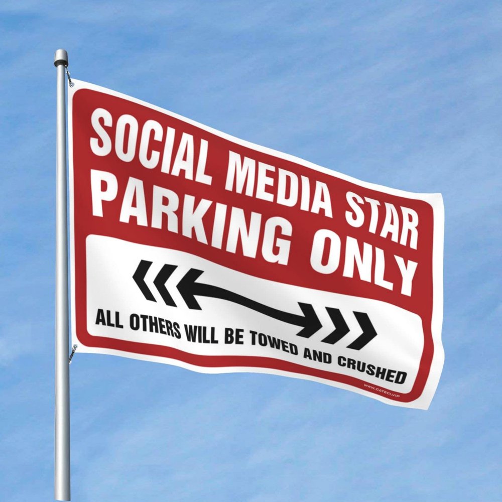 Home Decor Men's Social Media Star Parking Only Flag, Gamer Accessories, Bedroom Door Decoration (Size: 120 x 180 cm)