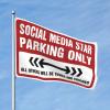 Home Decor Men's Social Media Star Parking Only Flag, Gamer Accessories, Bedroom Door Decoration (Size: 120 x 180 cm) view 1