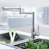 NATWEE Kitchen Faucet, Stainless Steel, Lead-Free, Foldable, with Extendable Swivel Arm view 4
