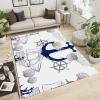 TEMLAN Navy Blue Sea Anchor Ocean-Themed Area Rug, 60 x 120 cm view 1