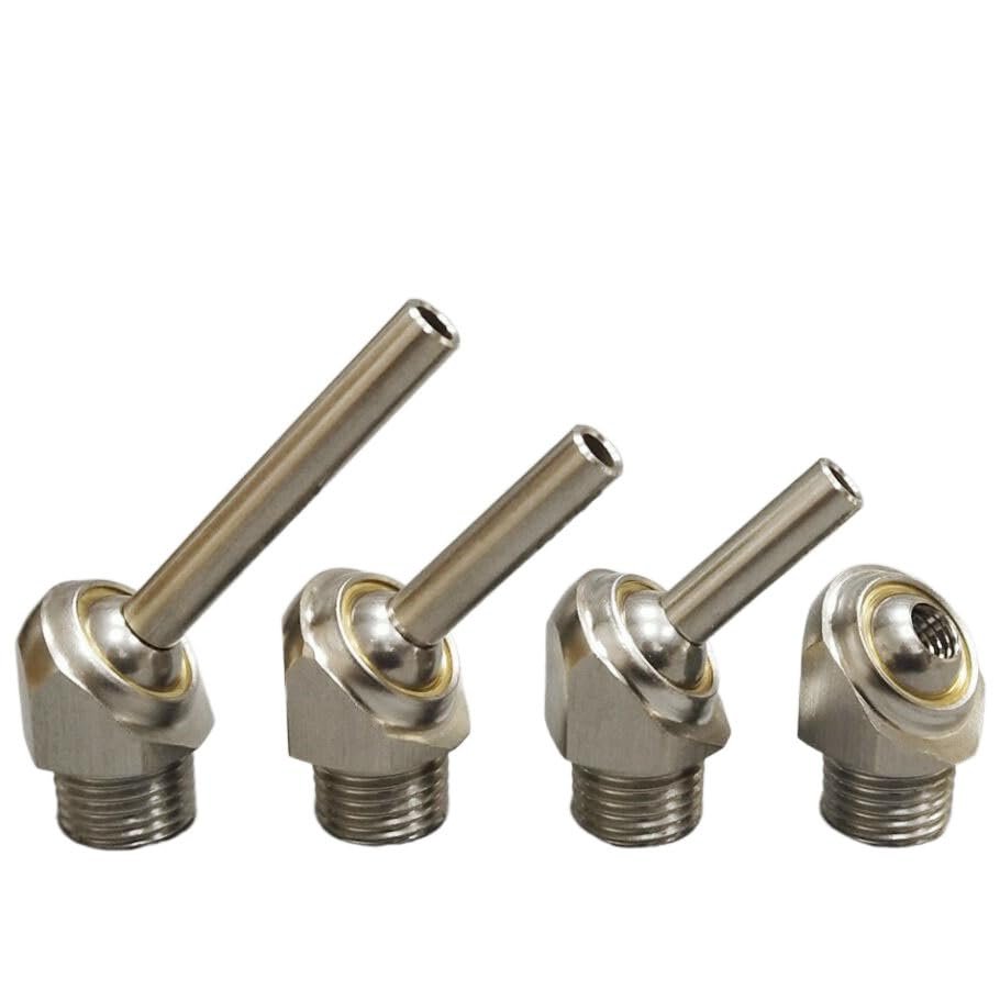 M5/M6/M8/M10/M12/M14/M16 SS304 CNC Lathe Adjustable High-Pressure Coolant Nozzle, L10 mm, OD 6 mm, ID 4 mm, M12 × 1.25