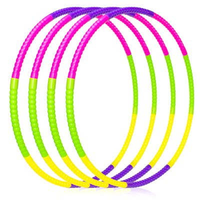 4-Pack Colorful Hula Hoops for Kids and Adults